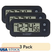 Portable Digital Clock Alarm Stopwatch Wall Mount Freestanding Battery Indicator