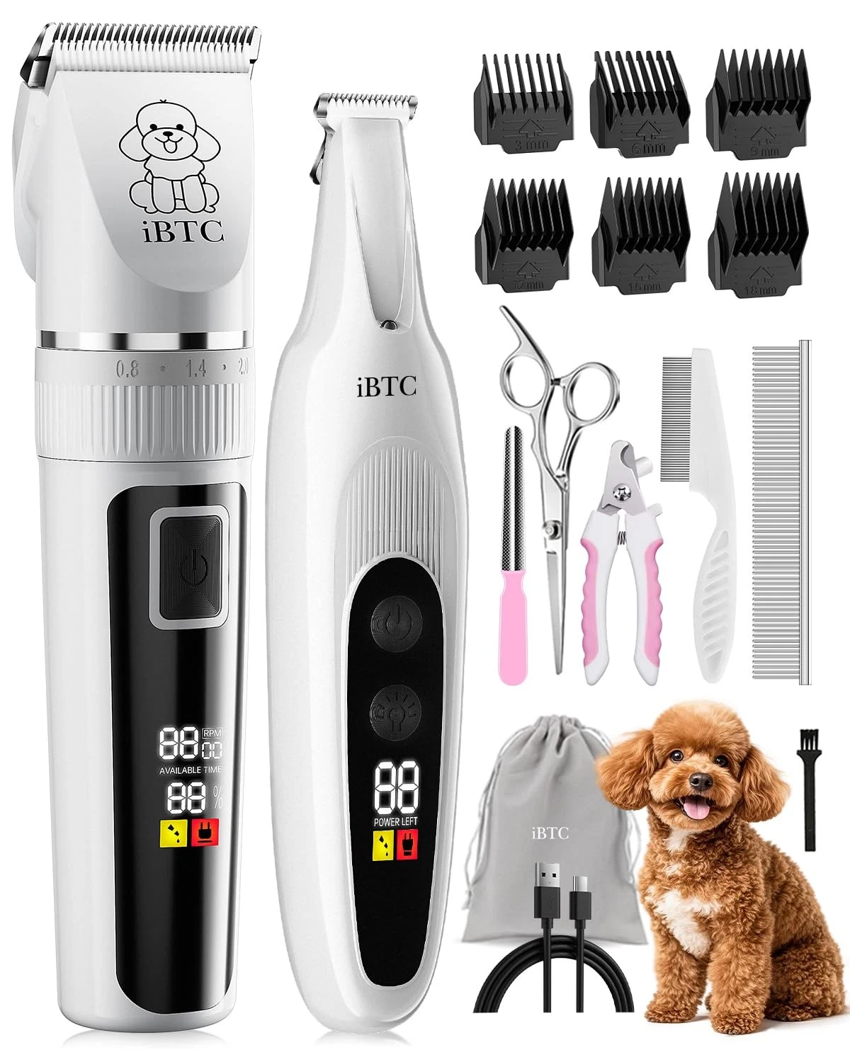 Cat Clippers and Paw Trimmer 3 in 1 Cat Grooming Kit,Cat Clippers for Matted ...