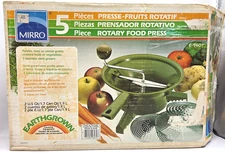 Mirro 5 Piece Rotary Food Press Processor Purees, Dices, Course Grates Fruits