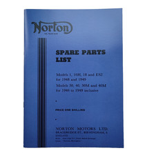 Norton Parts Book 1 16H 18 ES2 1948-49 Motorcycles Model 30 40 30M 40M 1946-49