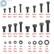 Hex Socket Screw Set, Metric M3 M6, 860pcs Alloy Steel Zinc Plated