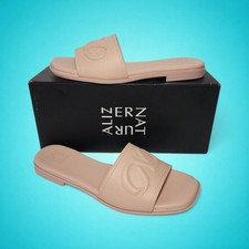 Nuevo Para Mujer Naturalizador Genevieve Camafeo Rubor Rosa Cuero Toboganes, Talla 11 M