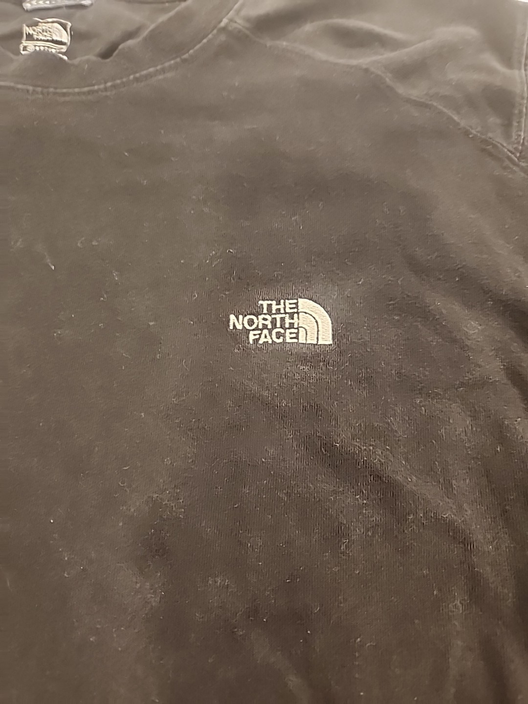 The North Face Men Small Solid Black 100% Cotton … - image 2