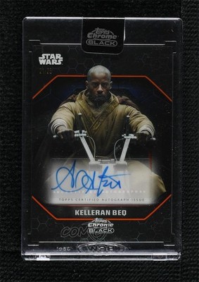 2024 Chrome Black Star Wars Light Side Orange Refractor /25 Ahmed Best Auto 1bi3