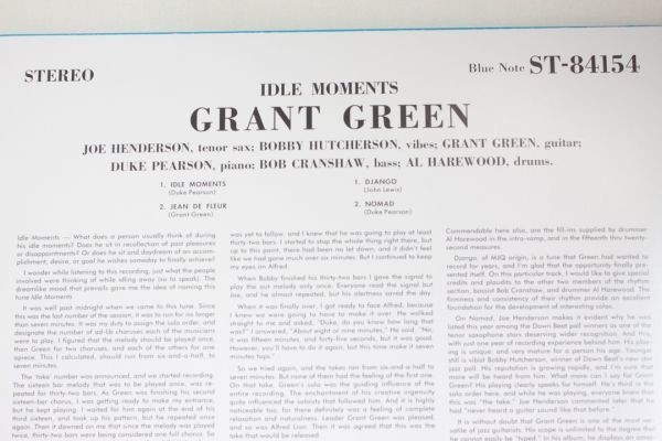 洋楽 GrantGreen IdleMoments BlueNote BST84154 GRANT GREEN / Idle Moments (LP) / Blue Note | WAXPEND RECORDS