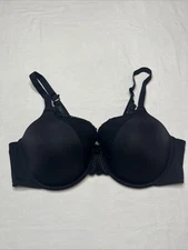 Maidenform Women’s Underwired T Shirt Bra Lace Smooth Black Size 40D 09404
