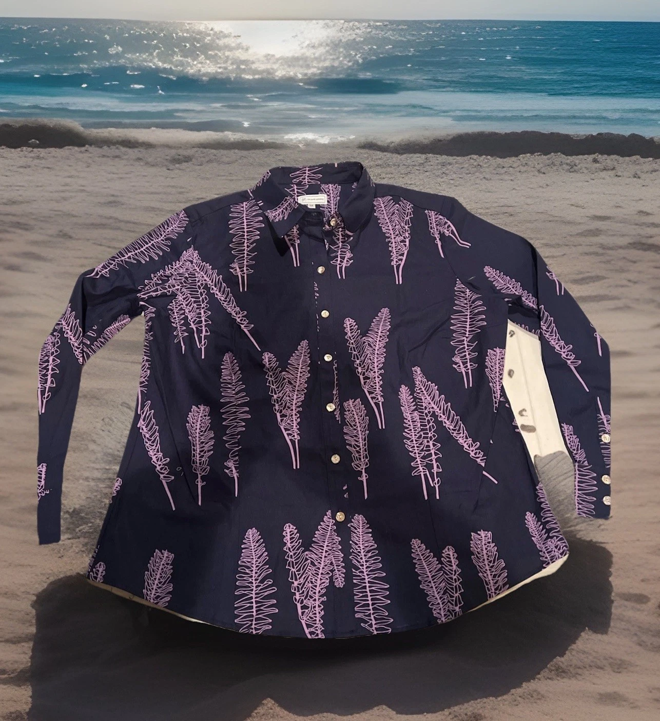 Women’s Sig Zane Designs Hawaiian Aloha Hibiscus Shirt 3XL New w $150 Retail Tag