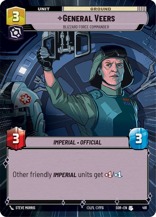Star Wars Unlimited General Veers (491/621) Spark of Rebellion NM