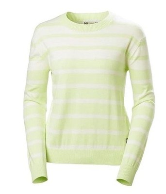 Helly Hansen Skagen Womens Large Washed Lime Long Sleeve Knit Cotton Sweater