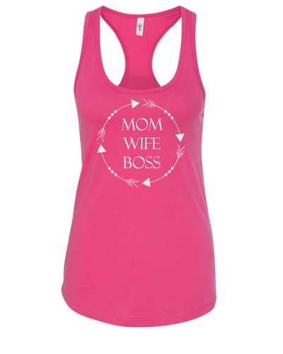 Mom Wife Boss #2 Tank Top Womens Shirt Mothers Day Gift Boss Life Tee Christmas - 第 6/9 張圖片