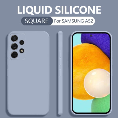 For Samsung S24 S23 S22 Ultra S21 FE A53 A52 A13 Liquid Silicone Soft Case Cover