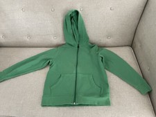 Hanna Anderson French Terry Sweater Jacket Green Size 8 Kids 100% Cotton