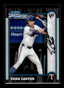 2024 Bowman Chrome #BC25-3 Evan Carter 1999 25th Anniversary Rangers