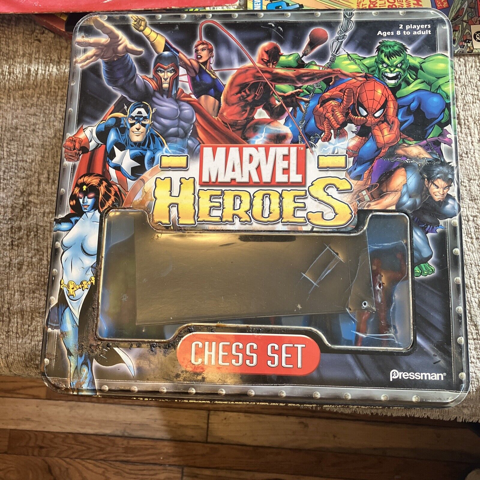 Marvel Heroes Chess Set Tin Box