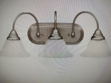 5993NI KICHLER Telford 12" 3-Light Steel Brushed Nickel Vanity Light Swirl Glass