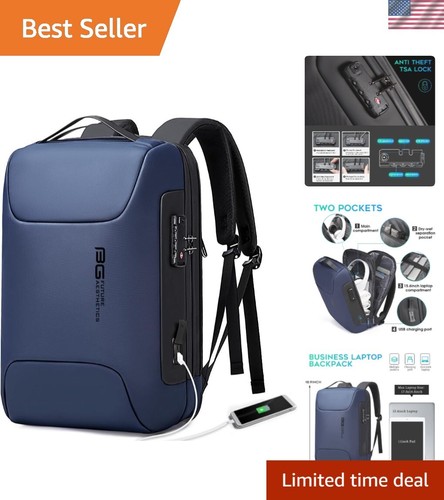 Anti Theft Business Backpack Fits 15.6 Inch Laptop,Lock Backpack with .0 Char...