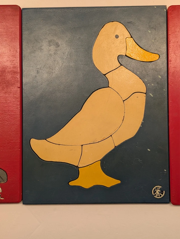 Bambi, Thumper, and Duck Judy Wooden Puzzles 1940's Disney Set of 3 - Image 3 of 4