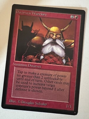 Magic the Gathering MTG Beta Dwarven Warriors NM  (Beta Bob)
