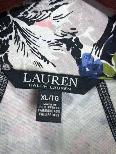 Lauren Ralph Lauren Track Jacket donna XL floreale nero cerniera - Foto 3 di 4