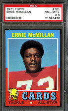1971 Topps Football #161 Ernie McMillan PSA 8.5 NM-MT+ POP 3 St. Louis Cardinals