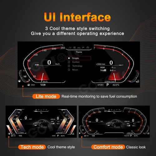 Digital Lcd Cluster Instrument For Bmw 5 Series F10 F11 F18 5gt F07 2009-2016 - Picture 6 of 8