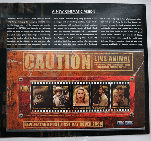 KING KONG 2005 MOVIE ULTIMATE COLLECTION OF STAMPS,FDC & SOUVENIR CARDS + SOUND - Picture 7 of 11