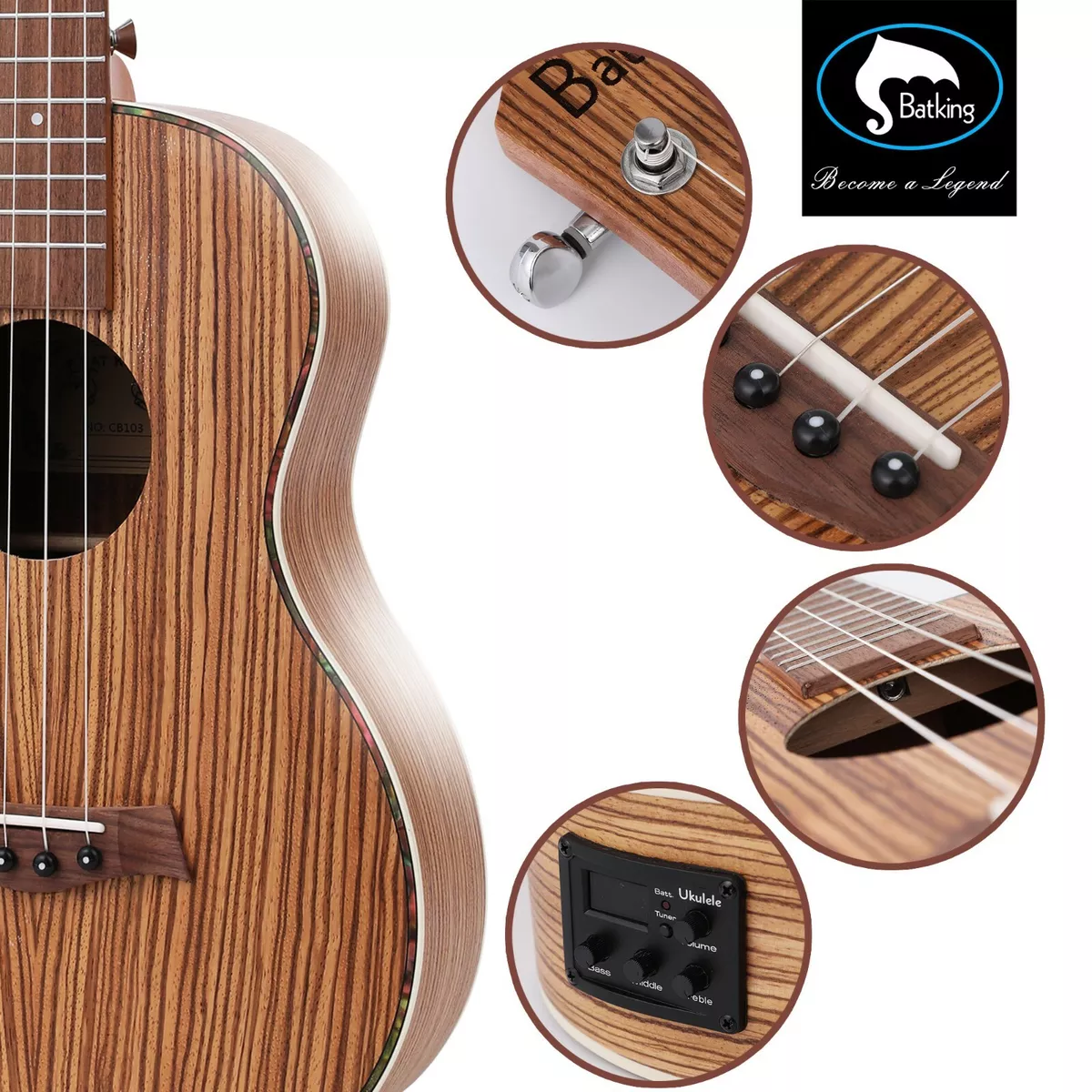 Caramel cb103 baritone ukulele deals
