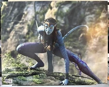 ZOE SALDANA SIGNED AVATAR PHOTO THE WAY OF WATER! 11X14 AUTOGRAPH DISNEY BAS COA