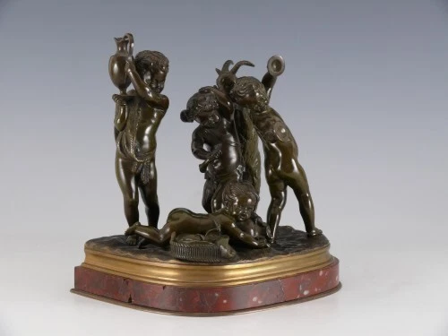 "Spielende Putti und Bacchusknabe mit Ziege" von Claude Michel Clodion - Bild 5 von 6