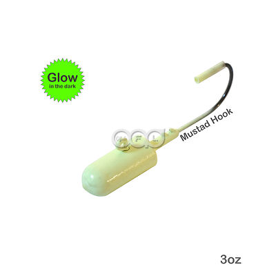Fishing Bullet Jig Head Lot With MUSTAD 32786 Nickel Hooks - 3oz To 10oz Sizes For Saltwater 6 thumbnail image