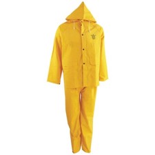 Yellow Safety Rain Suit, High Visibility Rain Jacket, Hoodie  Pants XXXL 3XL