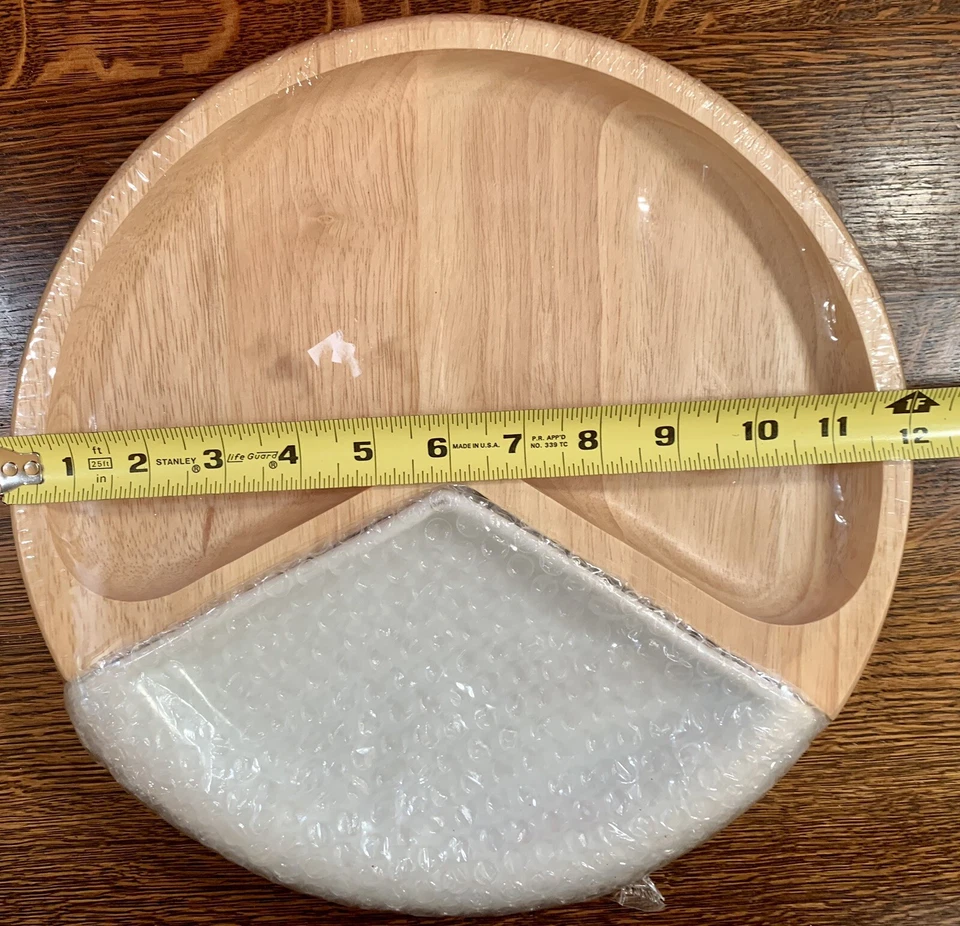 TABLERO DE CHARCUTERÍA dividido de madera y cerámica Studio Nova: bandeja para bocadillos • tablero de queso Foto 4 de 4