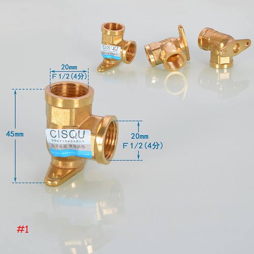 1/2" BSP Brass Pipe Fittings Wall Elbow Bend Female / Male Thread Fitting Water - Picture 3 of 5