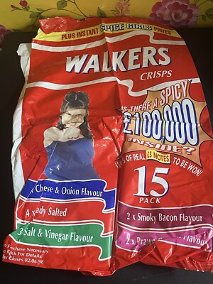Spice Girls 1997 Mel C / Sporty 15 Pack Multipack Walkers Crisps Empty Packet