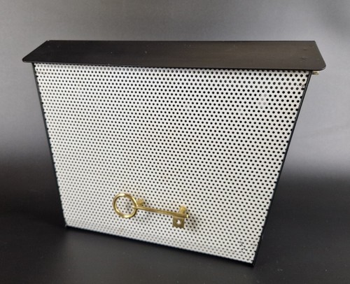 Mid Century Schlüsselkasten Design - Lochblech - 1950er - 24 cm