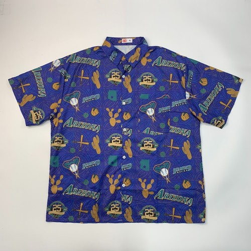 Budweiser Arizona Diamondbacks Hawaiian Shirt Mens XL Extra Large Button Up New - Picture 2 of 9