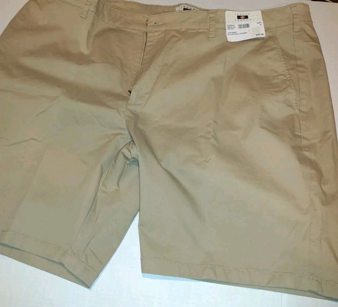 Men's Resort Vacay Khaki Cotton Fun Vacation Shorts Joseph Aboud Size 46 NWT