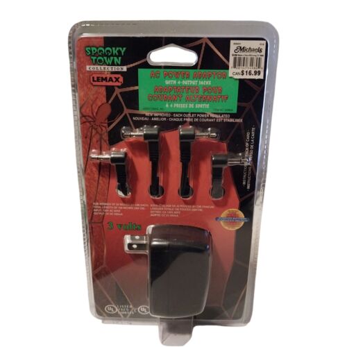 Lemax Spooky Town 3 Volt AC Power Adaptor with 4 Output Jacks #34980A NEW