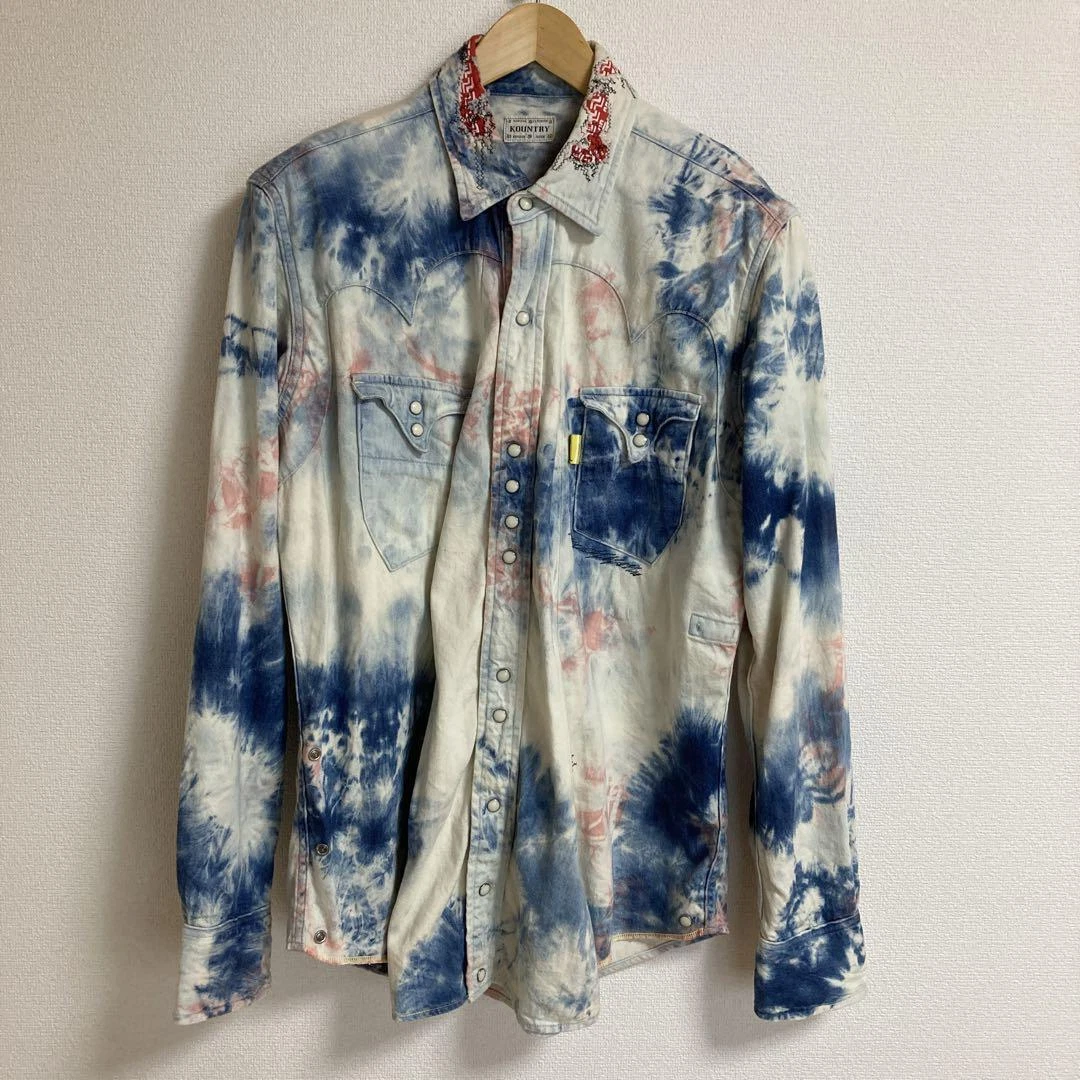KAPITAL KOUNTRY shirt denim size L indigo pink from Japan