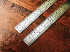 NEW 12" 30cm SAE  METRIC RULER - stainless steel