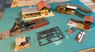 FALLER HO lot gare marchandises charbon grue maquette - Photo 1/4