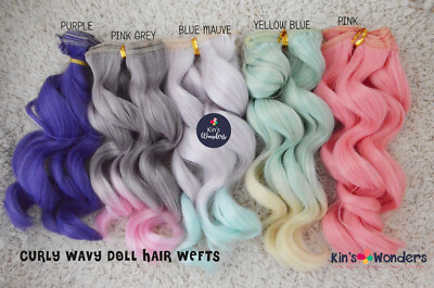 Lockiges gewelltes synthetisches Puppenhaar Schuss Blythe Monster High Barbie MLP EAH Perücke Makin