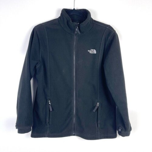 The North Face Black Fleece Zip Up Jacket Youth Size Large Girl's Kids