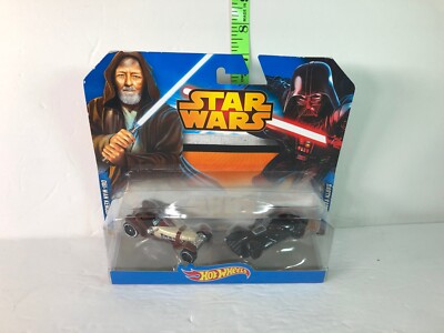 Star Wars Obi-Wan Darth Vader Hot Wheels Die-Cast Car Set NEW