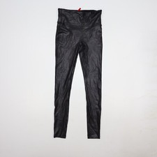 SPANX Womens Sz Small Faux Leather Leggings Stretchy Skinny Black Pant