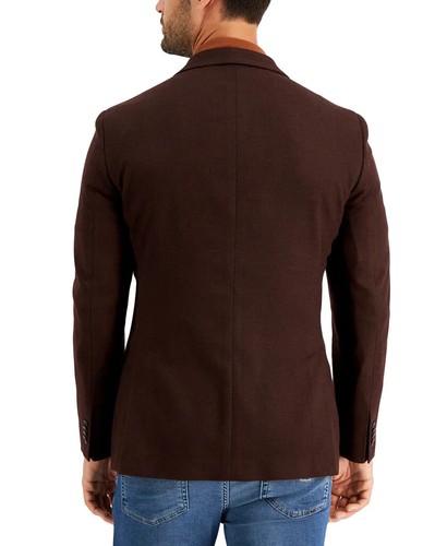 $295 Tommy Hilfiger Men's Brown Modern Fit Solid Blazer 40R yfe1123 - 第 2/4 張圖片