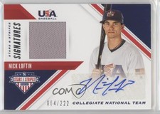 2020 Panini USA Baseball Stars & Stripes Signatures 64/222 Nick Loftin Auto tj1