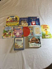 Lot of 10 Children BOARD BABY TODDLER DAYCARE Kids BOOKS Christmas Easter Bible