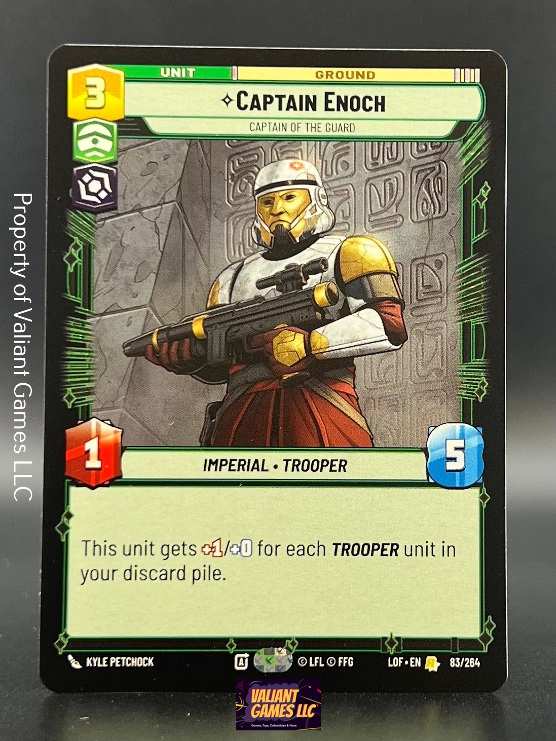 Captain Enoch #83 Star Wars Unlimited: Legends of the Force trading card — raw and PSA graded price guide