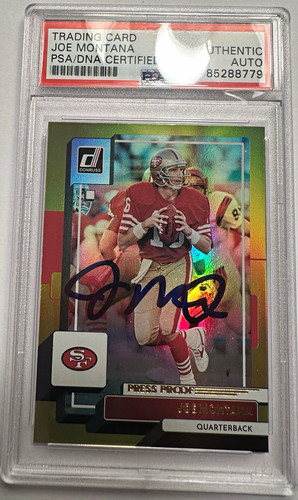 Panini 2022 Donruss Joe Montana #23 Press Proof Auto PSA AUTHENTIC 49ers HOF 🔥
